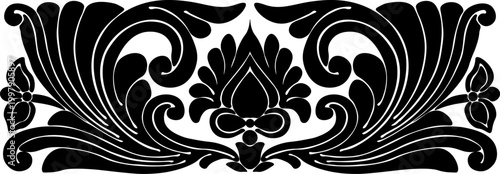 traditional pattern of sumatera. floral pattern with dark color