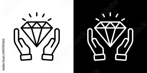 Value Icon Set Vector Collection Isolated In Black And White