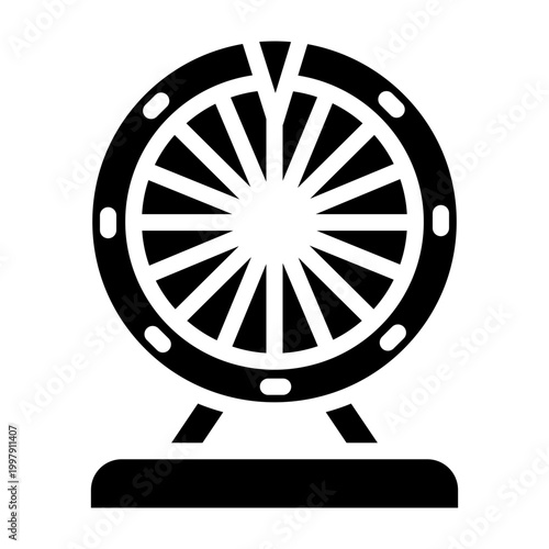 Wheel Vector Glyph Icon Design