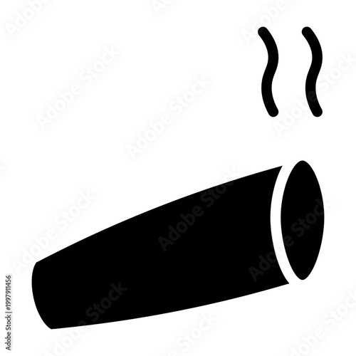 Cigar Vector Glyph Icon Design