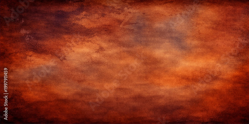 A worn and textured vintage brown parchment paper background featuring an aged grunge surface and ancient blank page design for a retro antique backdrop