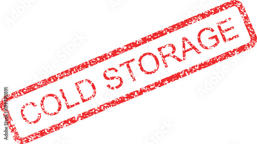 Cold storage handling stamp label vector