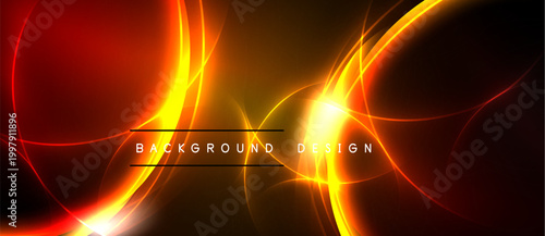 Bright abstract lines form dynamic composition. Warm colors dominate, creating energetic visual effect. Text reads background design.