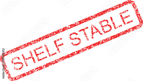 Shelf stable product label stamp vector
