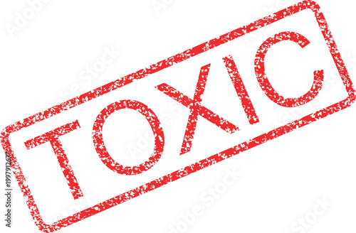 Toxic substance warning stamp vector