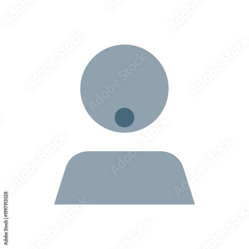 Free Download A simple gray icon of a person's head and shoulders - GFXLoad