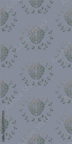 Seamless vector pattern of stylized plants in the form of leaves for presentations, interiors, wallpapers, websites, postcards, textiles.
