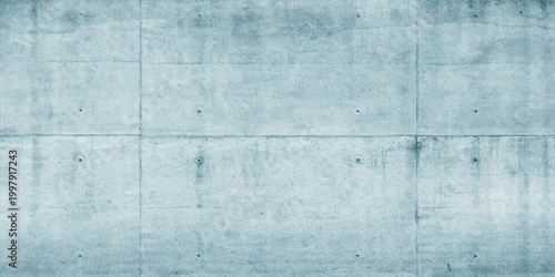 A light blue grunge wall with a rough aged paint texture creates a vintage pattern on the old surface