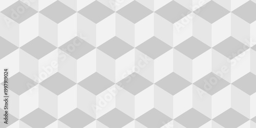 Abstract white cube grid polygon decoration block hexagon geometric texture background. block construction surface cubic wall square creative business texture background.