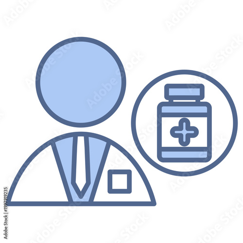 Pharmacist Blue Icon