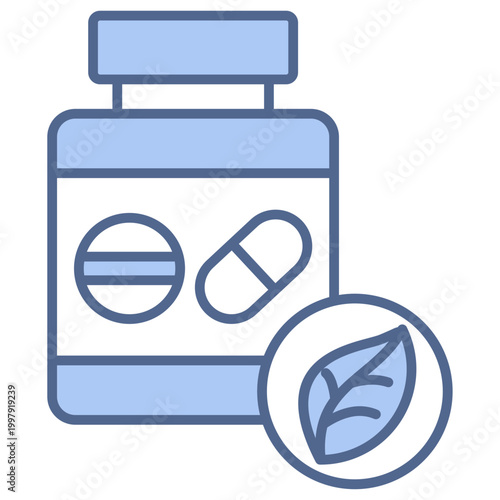 Natural Medicine Blue Icon