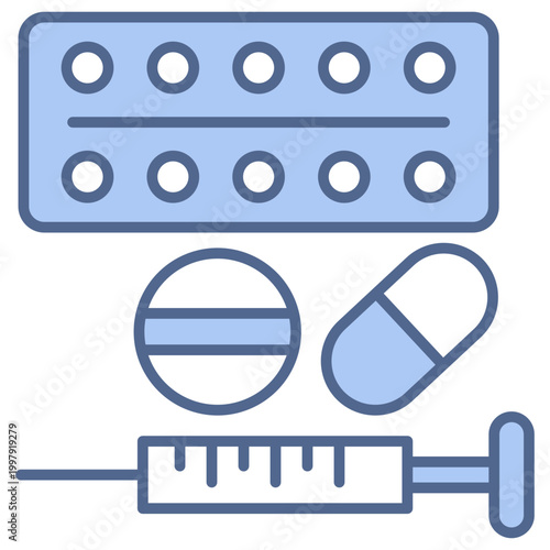 Medication Blue Icon