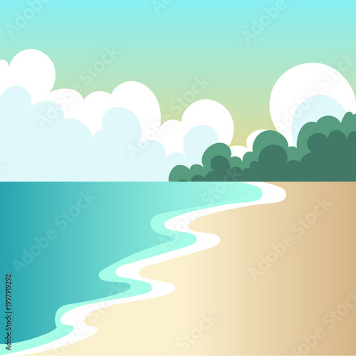 tropical beach background Illustration
