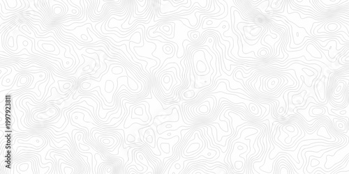 white topography map geography relief diagram texture design. Topography white background and black line world map texture design. Lines Topographic contour lines grid map seamless pattern.