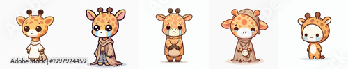 giraffe beggar vector showing sad expression