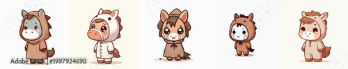 beggar horse vector with sad expression