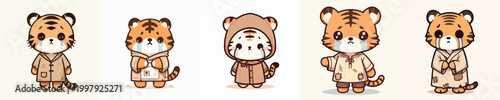 tiger vector beggar is showing a sad expression