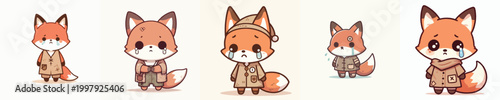 fox vector beggar with sad expression