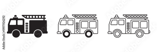 Fire extinguisher safety icon set, firefighting equipment symbols in glyph and outline styles clean modern vector illustration