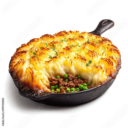 shepherds pie isolated on with white background