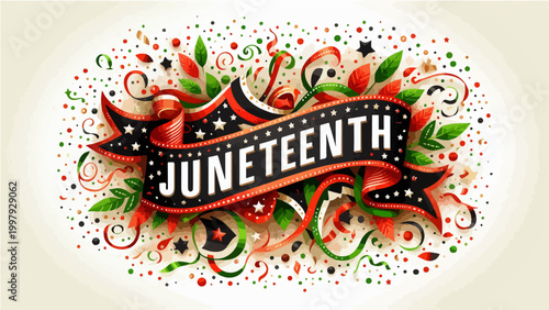 Festive Juneteenth Celebration Banner Design
