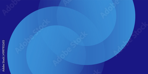 Abstract blue background with circles. Vector illustration