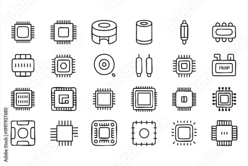 Typography icons for text editor formatting layout and digital content creation workflows