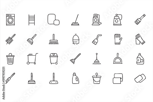 Agriculture technology icons for iot farming automation and smart crop management