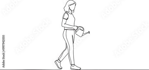 371_continuous line art woman_traced