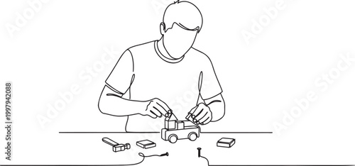 360_continuous line art man a_traced