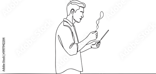 471_continuous line art man e_traced