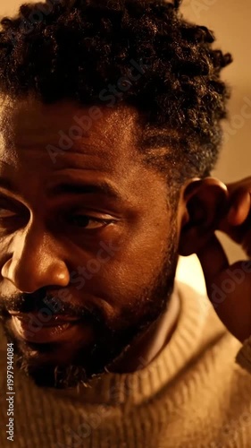 Portrait of a mature African American man with calm expression