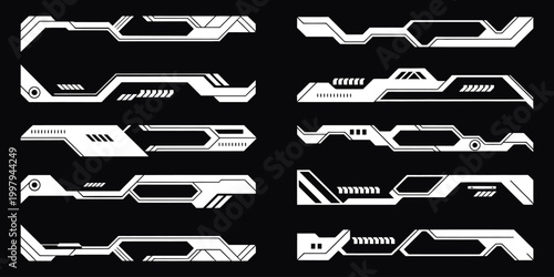 Sci Fi Futuristic HUD Dashboard Display, Virtual Reality Technology Screen User Interface Set with Data Statistics and Infographic Elements, High Tech Vector Graphic Design