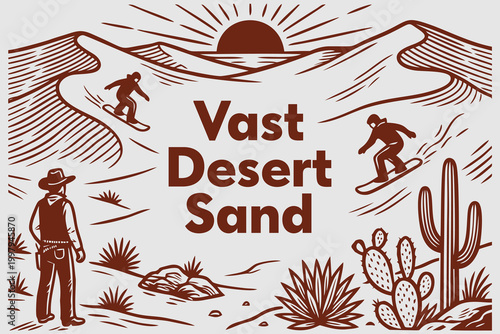 Vast Desert Sand Travel Poster