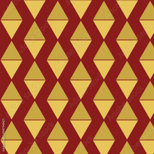 Thai Interlocking Triangle Geometric Seamless Pattern