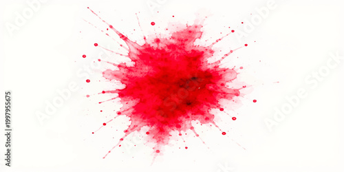 A grunge vector illustration of red paint splashes and ink splats with watercolor textures and blood red droplets on a design backdrop