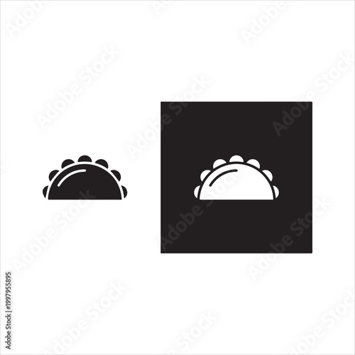 Dumpling icon set linear logo design isolated on white background silhouette high-quality professional detailed