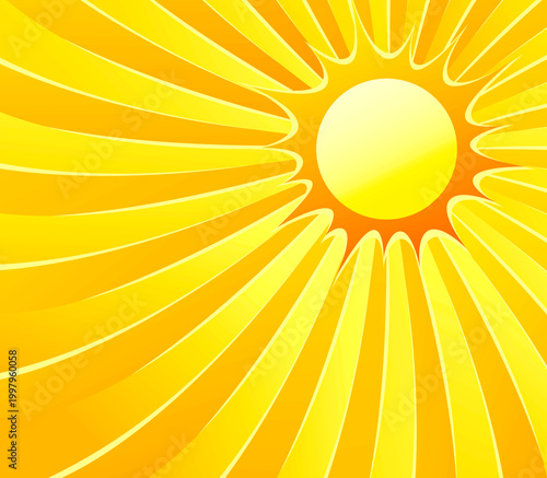 A background with the bright summer sun.