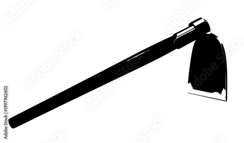 Traditional Garden Hoe Tool for Farming and Soil Cultivation