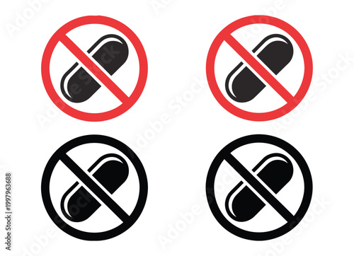 Prohibition signs no shoes allowed visual representation of footwear restriction, access control and hygiene policy symbol set vector