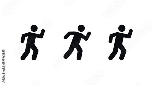 Dynamic Dash: Silhouette figures sprinting, showcasing the energy of motion.