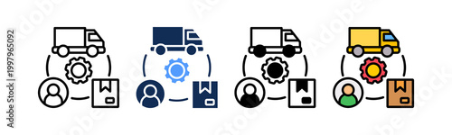 Supply Chain Icon Multiple Style