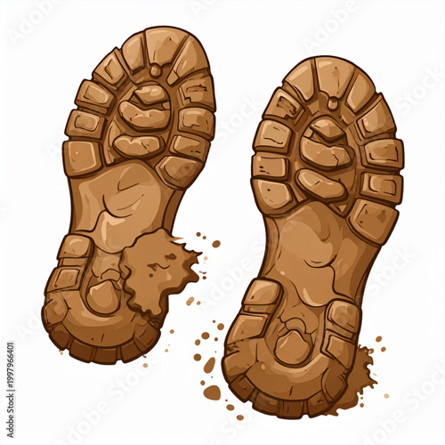 Dirty Hiking Boots Footprint Trail.