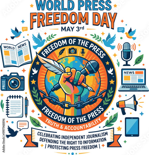 World Press Freedom Day Awareness Poster