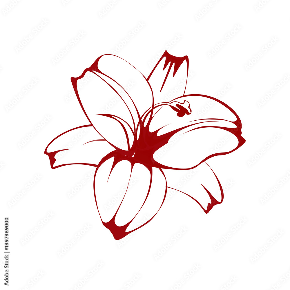 Naklejka premium Illustration of flower isolated