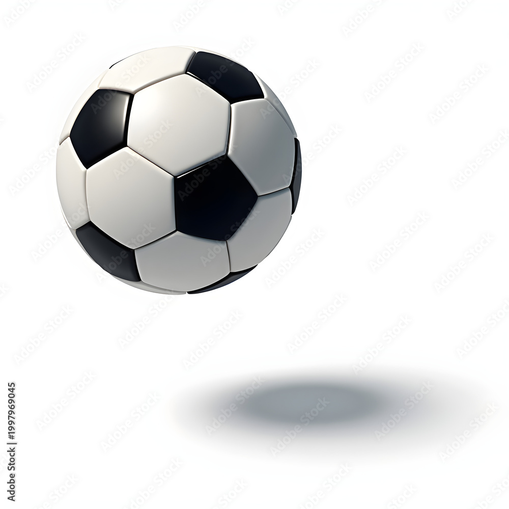 Naklejka premium Floating Soccer Ball – Minimal Levitation Sports Product Shot