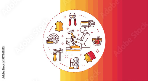 Traditional Shoemaking and Shoe Repair Service Concept