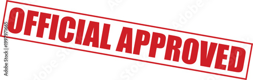 Official approved red stamp on for approval and verification purposes instantly