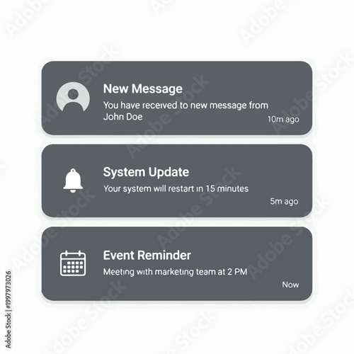 A digital notification interface