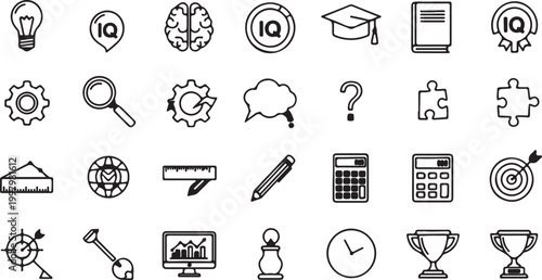 Collection of network and internet related icons, ideal for technology, communication, and online services